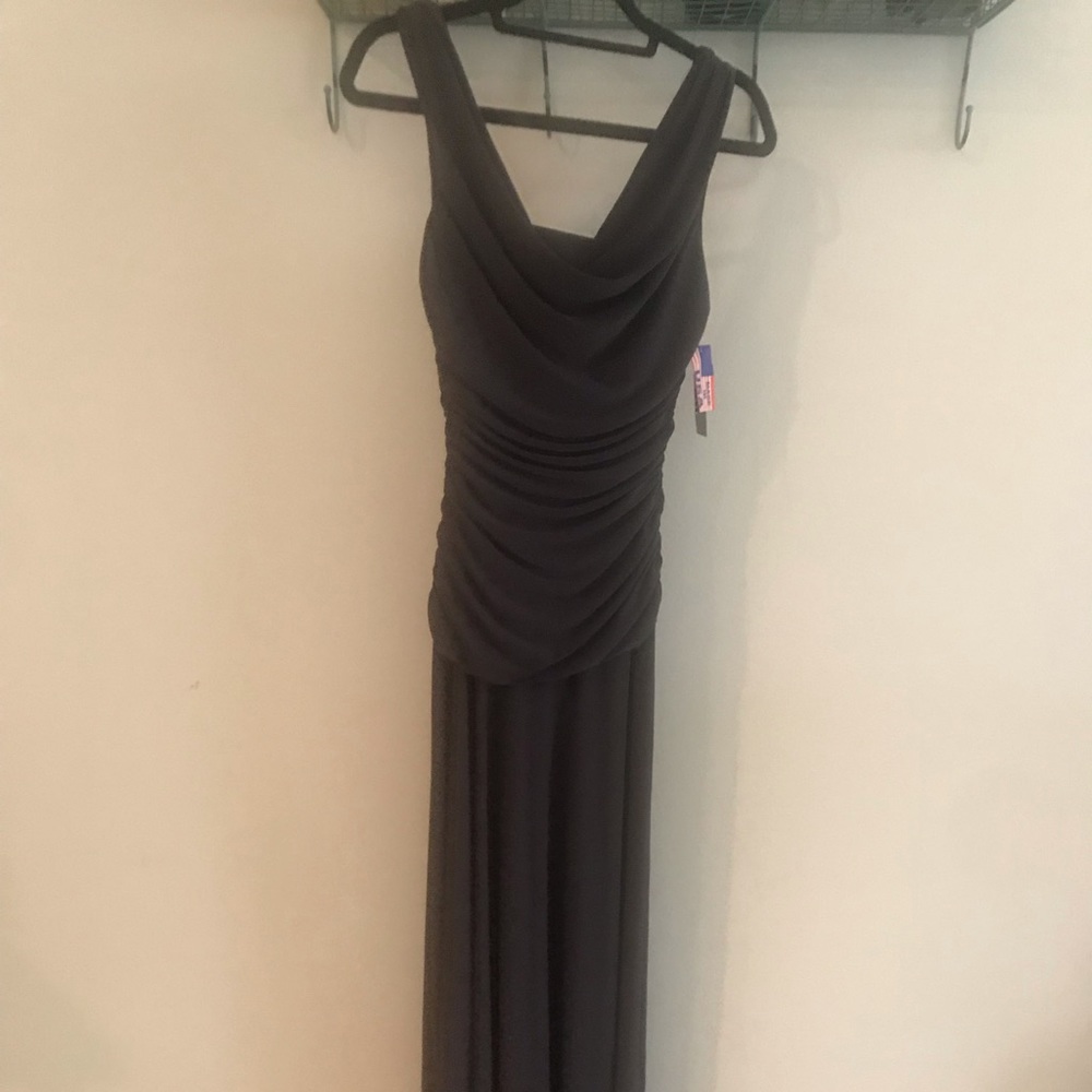 Dark grey long formal dress.